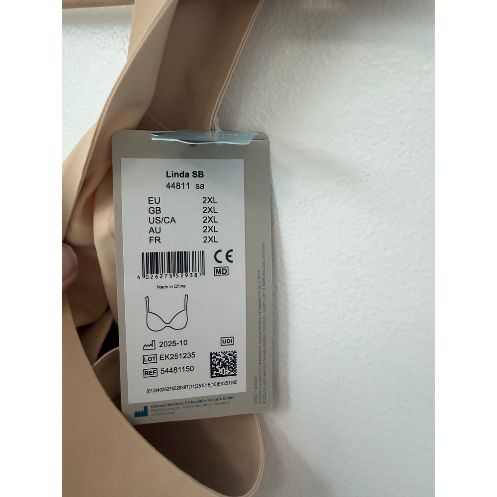 Amoena Linda Wire-Free Bra – Sand – Size 2XL – NWT - Picture 3 of 6